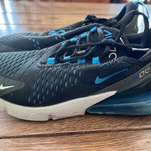 Nike Black and Blue Air Max 270 React Sneakers